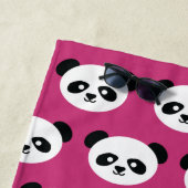 Pink Panda Bear Muster Kawaii Personalisiert Kids Strandtuch (Beispiel)