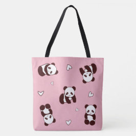 Pink Panda Tote Bag Tasche
