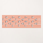 Pink Panda Yoga Mat Custom Name Same on Both Sides Yogamatte (Vorderseite (Horizontal))