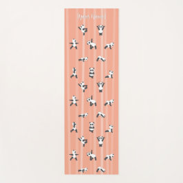 Pink Panda Yoga Mat mit individuellem Namen auf be Yogamatte