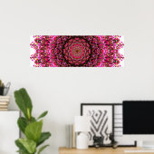 Pink Panoramic Mandala Poster (Heimbüro)