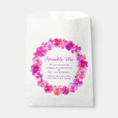 Pink pansy Aquarell Hochzeitsbrille mich Konfetti Geschenktütchen (Vorderseite)