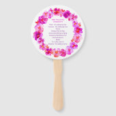 Pink pansy Aquarell Hochzeitsfans Fächer (Rückseite)