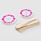 Pink pansy Aquarell Hochzeitsfans Fächer (Non-assembled)