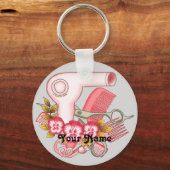 Pink Pansy Beautician Schlüsselanhänger (Vorderseite)