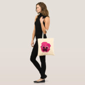 Pink Pansy Blume Tragetasche (Vorderseite (Model))