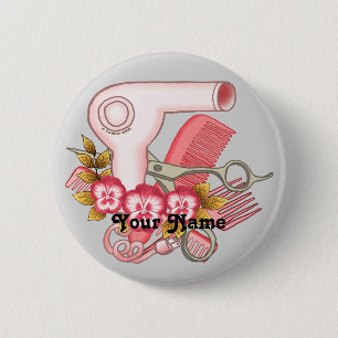 Pink Pansy Kosmetikerin Button