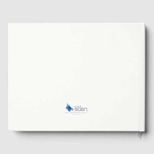 Pink pansy Kranz Aquarell Hochzeitsgast-Buch Gästebuch (Rückseite)