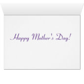 Pink Pansy Mother's Day Card (Innenansicht Horizontal (Unten))