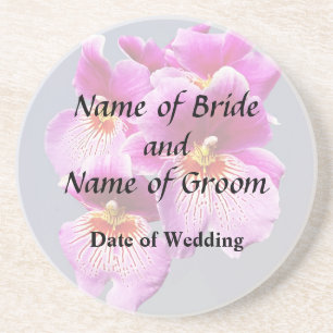 Pink Pansy Orchids Hochzeitsprodukte Getränkeuntersetzer
