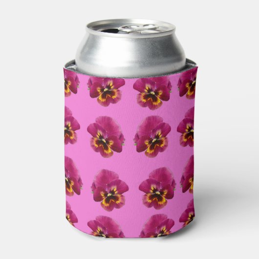 Pink Pansy Passion Pattern Dosenkühler (Kanne Vorderseite)
