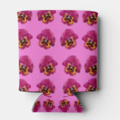 Pink Pansy Passion Pattern Dosenkühler (Rückseite)