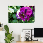Pink Pansy Soft Sketch Poster (Heimbüro)