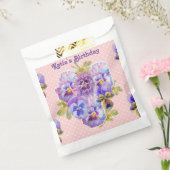 Pink Pansy spot Blume Blumenbecher Gastgeschenk Ta Geschenktütchen (Versiegelt)