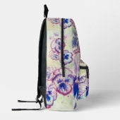 Pink Pansy Stiefmütterchen Aquarell Girls Rucksack (Links)