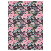 Pink Pansy Stiefmütterchen Wasserfarben Blume Flor Klemmbrett (Rückseite)