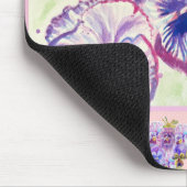 Pink Pansy Stiefmütterchen Wasserfarben Blume Flor Mousepad (Ecke)