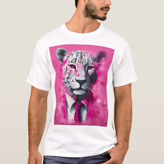 Pink Panther T - Shirt mit Anzug Design (Vorderseite)