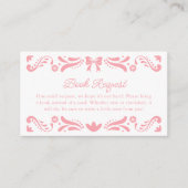 Pink Papel Picado Bücher für Baby Begleitkarte (Vorderseite)