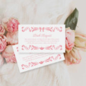 Pink Papel Picado Bücher für Baby Begleitkarte