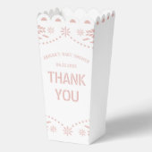 Pink papel picado Danke Baby Girl Dusche Geschenkschachtel (Rückseite)