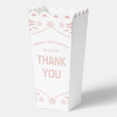 Pink papel picado Danke Baby Girl Dusche Geschenkschachtel (Vorderseite)