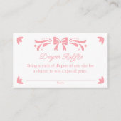 Pink Papel Picado Diaper Raffel Ticket Begleitkarte (Vorderseite)