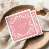 Pink Papel Picado Kinderdusche Serviette