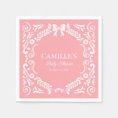 Pink Papel Picado Kinderdusche Serviette (Vorderseite)