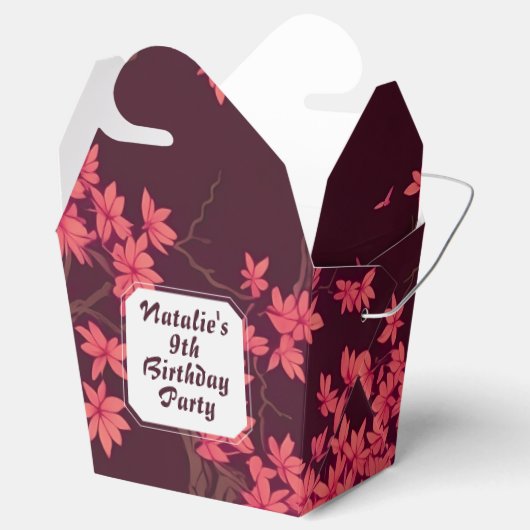 Pink Paper Crane Origami Cherry Blossom Geschenkschachtel (Geöffnet)