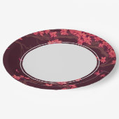 Pink Paper Crane Origami Cherry Blossom Pappteller (Schrägansicht)