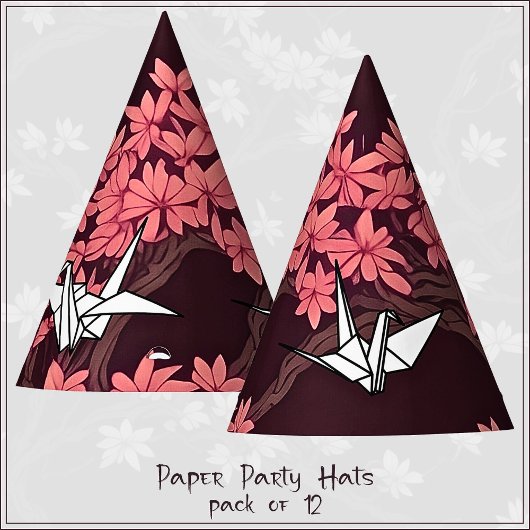 Pink Paper Crane Origami Cherry Blossom Partyhütchen