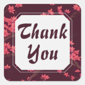 Pink Paper Crane Origami Cherry Blossom Quadratischer Aufkleber (Vorderseite)