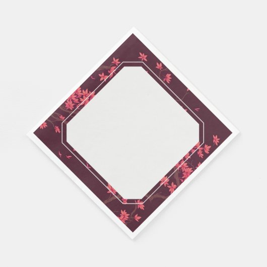 Pink Paper Crane Origami Cherry Blossom Serviette (Ecke)