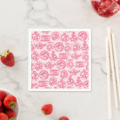 Pink Paper Napkins Serviette (Beispiel)