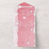 Pink Paper Paris Quinceañera All In One Einladung (Innen Boden)