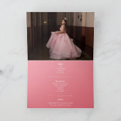 Pink Paper Paris Quinceañera Einladung (Innenseite)