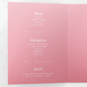 Pink Paper Paris Quinceañera Tri-Fold Einladung (Innen Erste Seite)