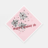 Pink Paper Party Napkins Serviette (Ecke)