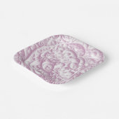 Pink Paper Quilling Daisy Design Pappteller (Gewinkelt)