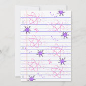 Pink Paper Science Einladung (Rückseite)