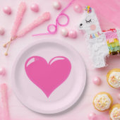 Pink Paper Teller mit Herz - individuell anpassbar (Party)