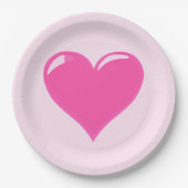 Pink Paper Teller mit Herz - individuell anpassbar (Vorderseite)