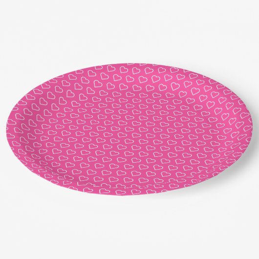 Pink Paper Teller with Hearts - Auswählen von Farb (Schrägansicht)