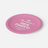 Pink-Papier-Teller zum Spaß beim Party Pappteller (Schrägansicht)