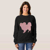 Pink Papillon Silhouette Sweatshirt (Vorne ganz)