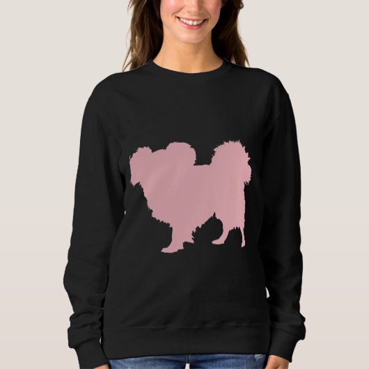 Pink Papillon Silhouette Sweatshirt (Vorderseite)