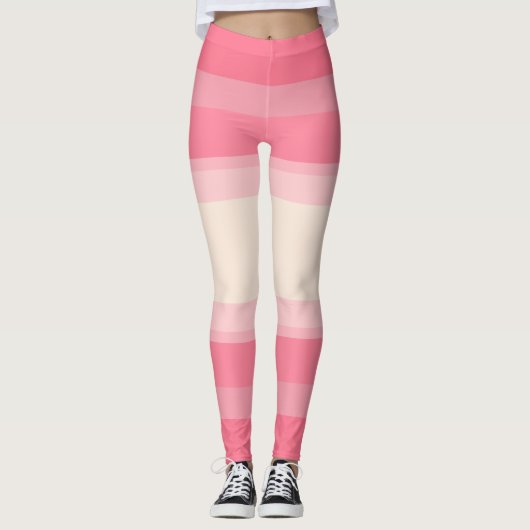 Pink Paradise Streifen Leggings (Vorderseite)