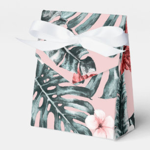 Pink Paradise Tropical Island Floral Botanical Geschenkschachtel
