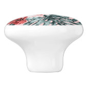 Pink Paradise Tropical Island Floral Botanical Keramikknauf (Seitenansicht)